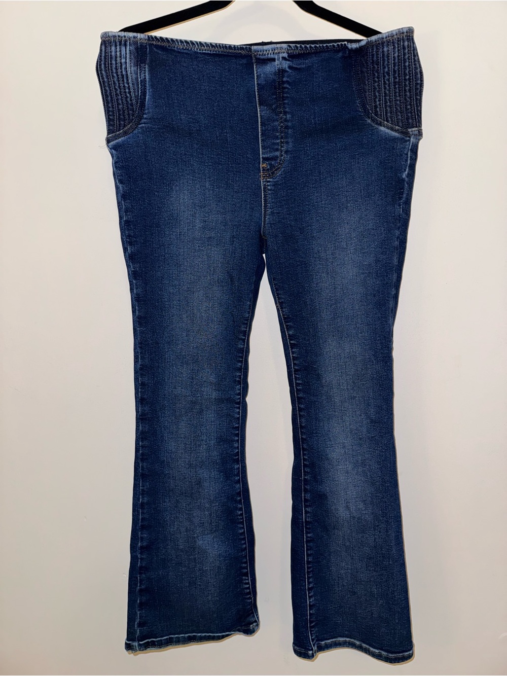Pilcro Anthropologie Pull On Bootcut Jeans Dark Wash Stretch Size 31 - Picture 2 of 6